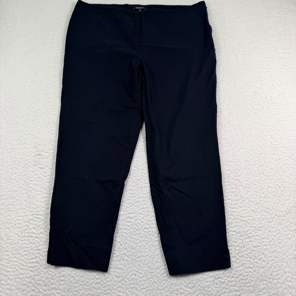 Lafayette 148 NY Pants Women 16 Black Stretch Straight Leg Office Career